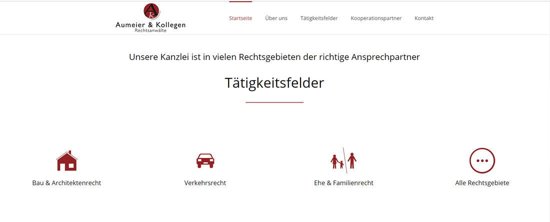 Aumeier & Kollegen Website gestaltet durch woiddesign.