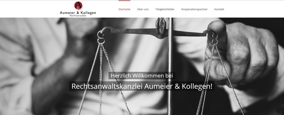 Aumeier & Kollegen Homepage gestaltet und realisiert durch woiddesign.